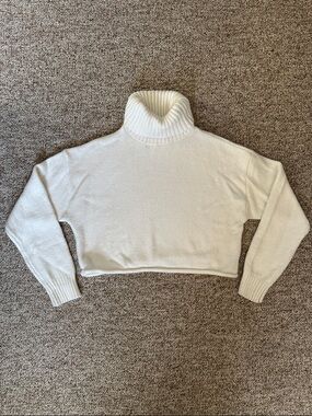 Garage Cropped Turtleneck Sweater XS